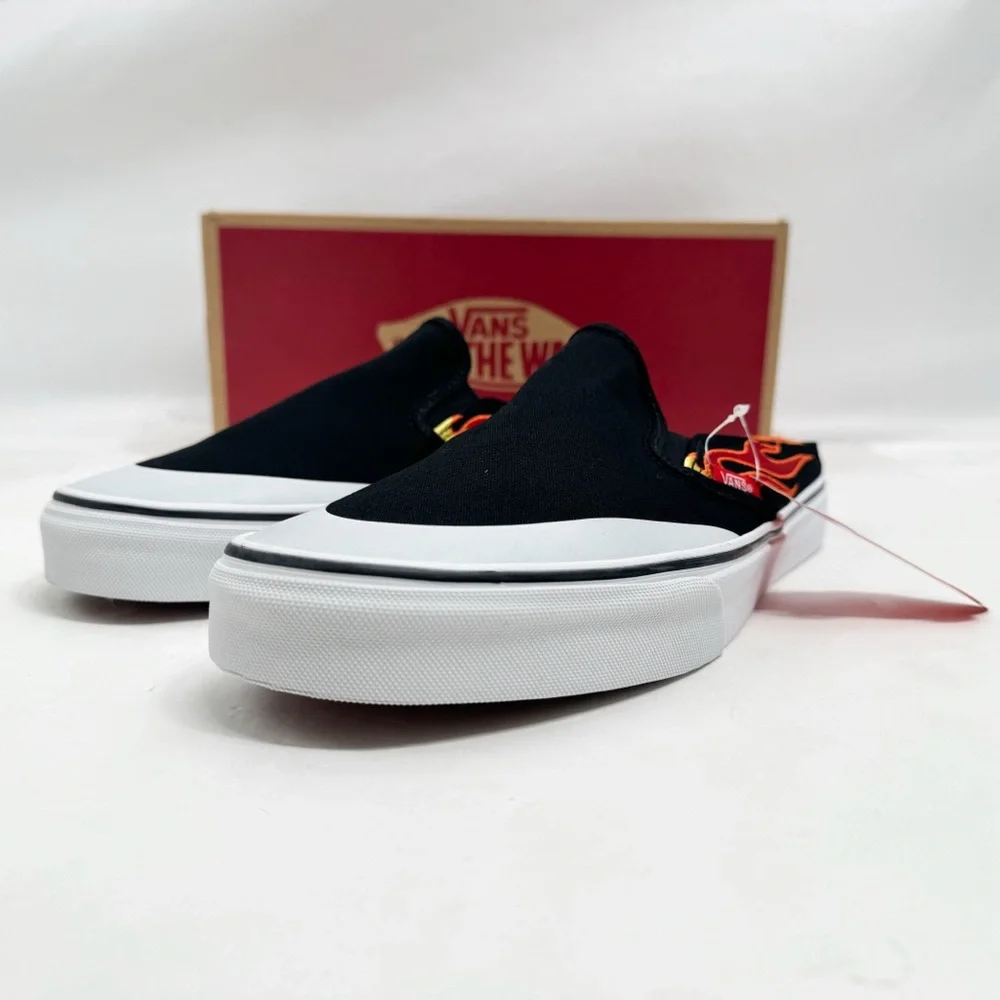 Vans x A$AP Worldwide Classic Slip-On Mules Black Flame - Picture 2 of 16